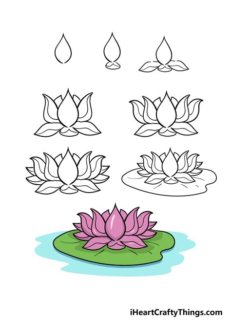 How To Draw A Lotus Flower .